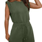 💕Last Day Promotion 49% OFF🔥Women's Summer Cap Sleeve Adjustable Drawstring Waistband Casual Rompers