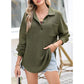 💖2026 Autumn’s Sale 70% OFF✨🍂Women’s Oversized Waffle Shirts Tops Button V Neck Long Sleeve Blouses