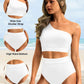 💥Last Day Special Sale 49% OFF🩱One Shoulder High Waisted Bikini Sets Two Piece Swimsuit Tummy Control