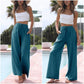 👖50% OFF NOW!🌿Women's Casual Lightweight Plain Trousers –✨Adjustable Drawstring,Side Pockets & Soft Drape