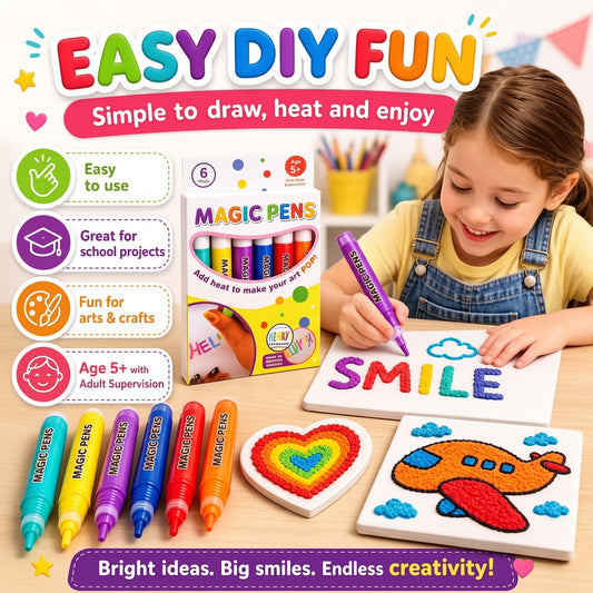 💥LAST DAY BUY 1 GET 1 FREE!!🎁🔮Magic Pen – Draw 3D with one stroke!🎄DIY Bubble Popcorn Drawing Pens