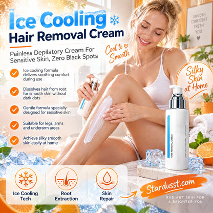🎁💥LAST DAY SPECIAL PRICE!-￡7.99!!✨Ice-Cooling Hair Removal Cream for Sensitive Skin