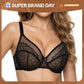 ⏳Brand Weekly Promotion 70% OFF!🖤Women's Mermaid Scales Lace Minimiser Bra Full Cup Wide Side Bands Adjustable Straps