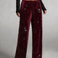 🛍️🍂LAST DAY SALE 70% OFF👍✨Women's Glitter Fashion Adjustable Drawstring Slimming Elastic Waist Straight-Leg Pants