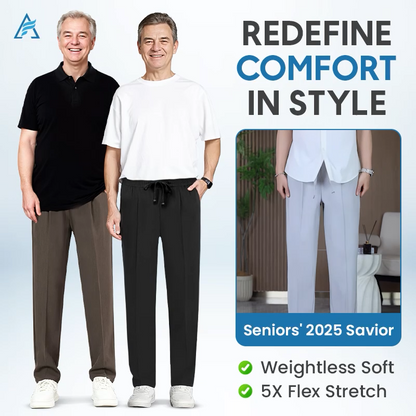 ✨Black Friday Sale 50% OFF!!⚡Men’s Pull On Ice Silk Stretch Smart Casual Pants