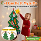 🎅Xmas Hot Sales - ONLY ￡8.99!🎄DIY Felt Christmas Tree for Kids – 32 Reusable Ornaments + Fairy Lights