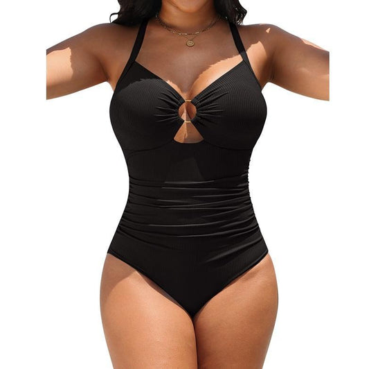 👙2026 NEW TYPE 50% OFF✨Women's Ring Linked One-Piece Swimsuit