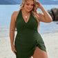 🏖️Last Day Special Sale 49% OFF🩱Deep V Knot Detail Skirted Swimsuit