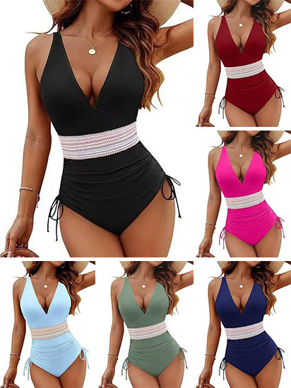 💃Pre-Summer Sale 49% OFF💃Tummy Control One Piece Drawstring Swimsuits