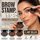 ✨Buy 1 Get 1 Free -ONLY ￡7.99!!🖌️50K+ Sold!!!🖤Eyebrow Stamp Powder Kit with Applicator Brush, One Press Perfect Brow Stamp, Waterproof Long Lasting 24H Wear Eyebrow Makeup for Lazy Daily Salon-Like Brows