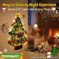 🎅Xmas Hot Sales - ONLY ￡8.99!🎄DIY Felt Christmas Tree for Kids – 32 Reusable Ornaments + Fairy Lights