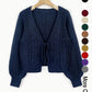 🍂Last Day Promotion 70% OFF💗Women's Solid Basic Loose-Fit Drop Shoulder Long Sleeve Cardigan
