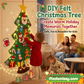 🎅Xmas Hot Sales - ONLY ￡8.99!🎄DIY Felt Christmas Tree for Kids – 32 Reusable Ornaments + Fairy Lights