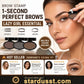 ✨Buy 1 Get 1 Free -ONLY ￡7.99!!🖌️50K+ Sold!!!🖤Eyebrow Stamp Powder Kit with Applicator Brush, One Press Perfect Brow Stamp, Waterproof Long Lasting 24H Wear Eyebrow Makeup for Lazy Daily Salon-Like Brows