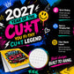 🎁Last Day Sale Only ￡8.99!!🌟2027 Year of the Cunt Wall Calendar – Bold Graffiti Humor Calendar📆