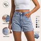 ✨Summer Hot Sale 70% OFF💐Women's Stretchy High Waisted Turn Up Denim Shorts