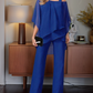 💋HOT SALE 49% OFF💋Loose and irregular Shoulder Ruffled Tiered Top and Pants Two Piece Set