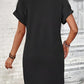👗50% OFF NOW!⏰Women's Plain Button V Neck Tee Dress– Timeless solid colors & soft fabric – Perfect for work, brunch or summer days🌸