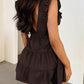 💃2026 Summer New Arrival 50% OFF💥Women's Deep V-Neck Sleeveless Ruffled Fitted Mini Dress
