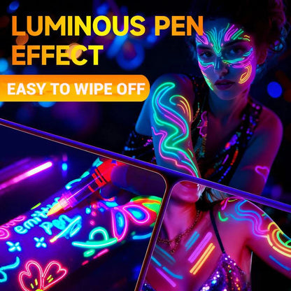 🎅Christmas Special Deals £7.95!!⚡50K+ SOLD!🎁UV Glow Face and Body Paint Markers Set