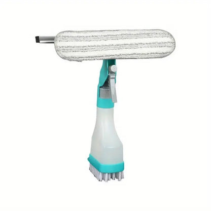 💦HOT SALE 49% OFF✨4-In-1 Glass Cleaner Scraper-Combines A Wiper, Scraper, Brush And Spray Bottle