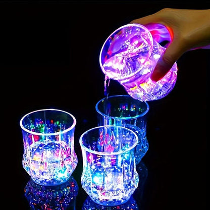 🎁🍻Xmas Hot Sale 70% OFF✨Multicolor Liquid Activated LED Light Up Glowing Wine Glasses Cups🍻👍For Bar Party Decor, Christmas Gift & Thanksgiving Tableware