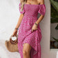 🌈2026 Summer Hot Sale 50% OFF!✨Square Neck Floral Midi Dress – Smocked Bodice, Flowy Tiered Skirt, Romantic🌸