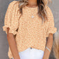 ⏰💥2026 Hot Sale 49% OFF👚Women's Crewneck Smocked Puff Sleeve Floral Print Blouse