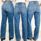 High Rise Double Button Wide Leg Jeans (Buy 2 Free Shipping)