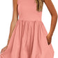 💕Last Day Promotion 49% OFF👗2025 Round Neck Bubble Dress with Pockets