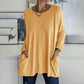 🎉2026 Hot Sale 50% OFF💞 Women's Round Neck Long Sleeve Loose Pocket T-Shirt