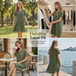 👗Summer Hot Sale 70% OFF✨👗Women's V-Neck Tunic Dress – Relaxed Fit, Pockets & Breathable