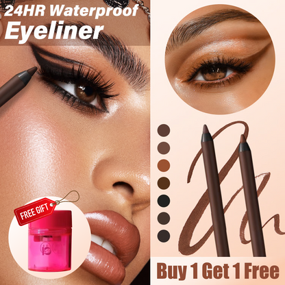 🎁Last Day Buy 1 Get 1 Free(2pcs) With Free Pencil Sharpener💦-🌟24 HR Waterproof Eyeliner Duo Sharpenable Eye Pencil