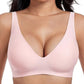 🎉Final 12 Hours- Only ￡9.99!!🌸💕Jelly Wireless Womens Comfortable Wireless Bras Push Up Bralettes Seamless Tshirts Bras Deep V Everyday Bras