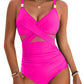 💃Hot Sale 49% OFF💃Metallic Accent Mesh Panel One-Piece Swimsuit