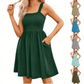 ⏰2026 Hot Sale 49% OFF💃Women's Summer Square Neck A-Line Mini Dress with Pockets