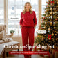 🎉 Last Day Promotion-60% OFF 🎉Women's Glitter Pullover Sweater & Pants 2-Piece Set