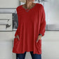 🎉2026 Hot Sale 50% OFF💞 Women's Round Neck Long Sleeve Loose Pocket T-Shirt