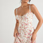 🌸Spring Specials 49% OFF🌸Strapless dress with floral print at the waist🌺