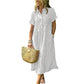 💃LAST DAY SALE 49% OFF👗Women's Loose Midi Striped Shirt Dress with Pockets