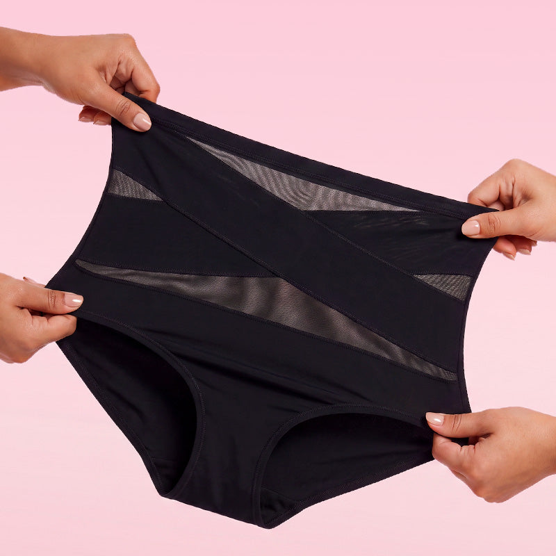 🌸Last Day-Buy 1 Get 3 Packs✨Plus-Size High-Waist Cross Tummy Control Panties👖