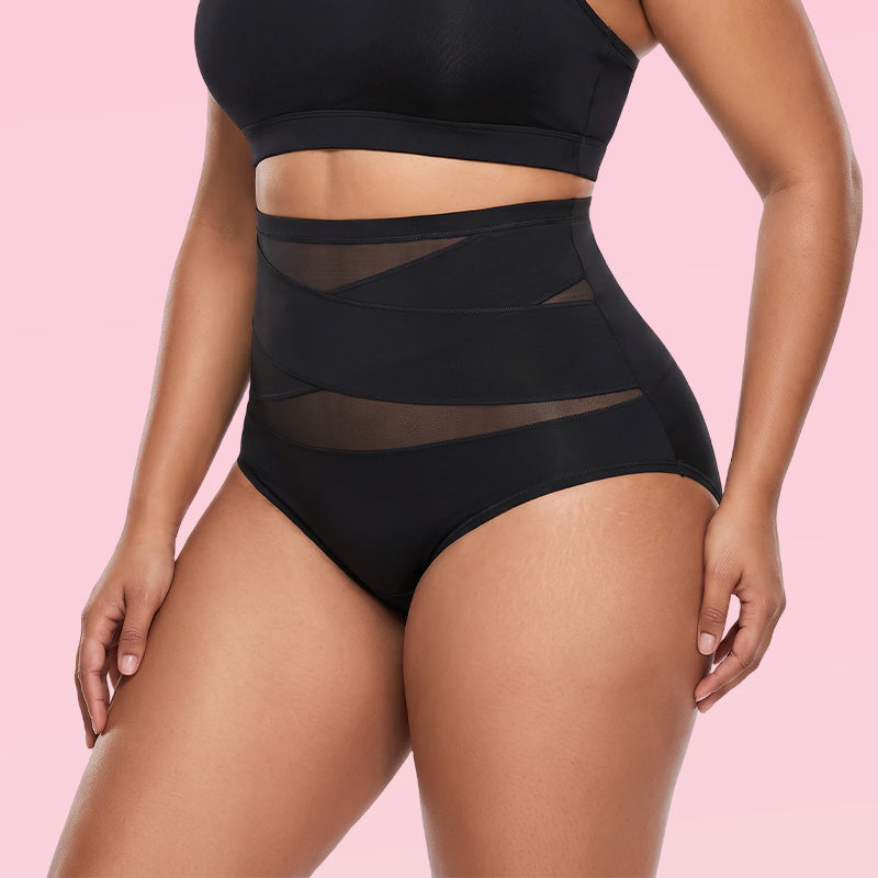🌸Last Day-Buy 1 Get 3 Packs✨Plus-Size High-Waist Cross Tummy Control Panties👖