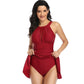 💃Last Day Promotion 49% OFF💕Women's Retro High Neck Halter Swimsuit