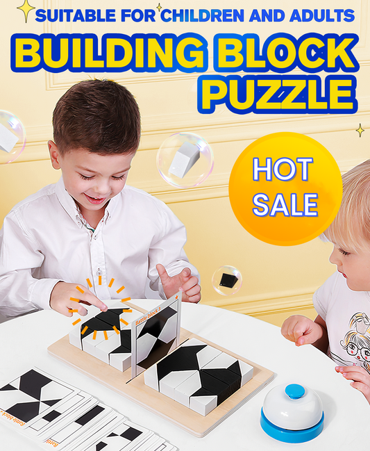 🎁Xmas Sales - 49% OFF🎅Creative Black & White Block Puzzles Set for Kids