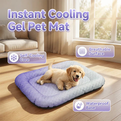 🔥LAST DAY SALE ONLY￡9.99!!🧊❄️Pawchill™🇬🇧 Pet Cooling Mat for Dogs & Cats🐾Naturally Cool Ice-Silk Pad • Breathable, Washable & Soft🌿For Floors, Sofas & Car Travel • Multiple Sizes • Gradient Colours ☀️🐶🐱