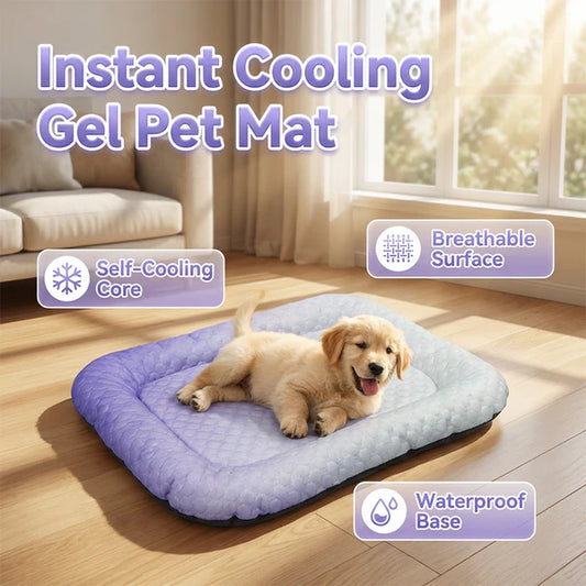 🔥LAST DAY SALE ONLY￡9.99!!🧊❄️Pet Cooling Pad Mat for Dogs and Cats🐶🐱-Ice Silk Summer Cool Bed Blanket in Gradient Colours🐾
