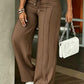 ⏳Last Day Sale Only ￡15.99!!👖💥Women's High-Waisted Straight Leg Trousers – Front seam & elastic back – Versatile, comfortable & perfect for office or casual wear✨🌸