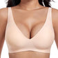 🎉Final 12 Hours- Only ￡9.99!!🌸💕Jelly Wireless Womens Comfortable Wireless Bras Push Up Bralettes Seamless Tshirts Bras Deep V Everyday Bras