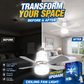 🏆LAST DAY SALE 49% OFF🔥SmartBreez™ 40W LED Ceiling Fan Light – 20.5" Ultra-Quiet with Remote 🎯 | E27 + FREE B22 Adapter 🔌 | For Bedroom 😴, Kitchen 👩‍🍳 & Garage 🛠️ – UK Ready! 🇬🇧