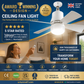 🏆LAST DAY SALE 49% OFF🔥SmartBreez™ 40W LED Ceiling Fan Light – 20.5" Ultra-Quiet with Remote 🎯 | E27 + FREE B22 Adapter 🔌 | For Bedroom 😴, Kitchen 👩‍🍳 & Garage 🛠️ – UK Ready! 🇬🇧